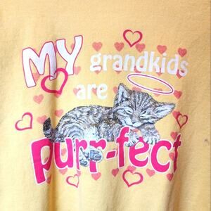 Grandma Sweatshirt Grandkids & Kittens Funny Gift Crew Neck Long Sleeve Size L